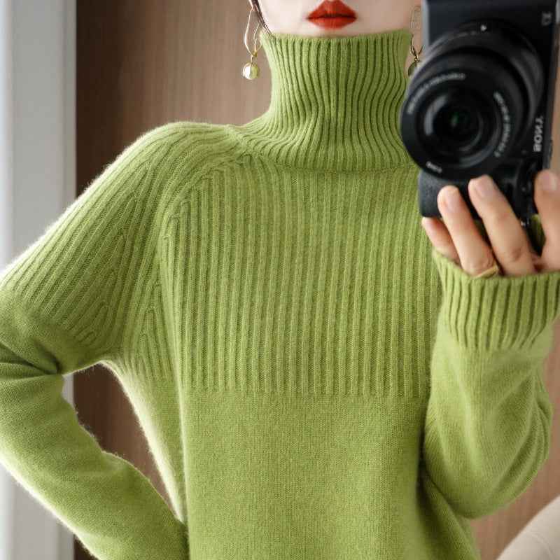 Loose High-neck Sweater Base Layer For Women
