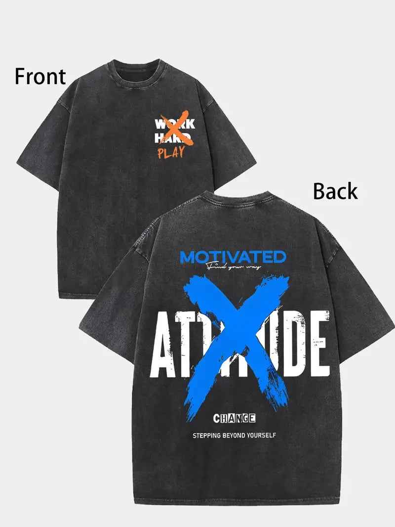 Men's Printed Short Sleeve Shirt - Trendy Pattern Button-Up