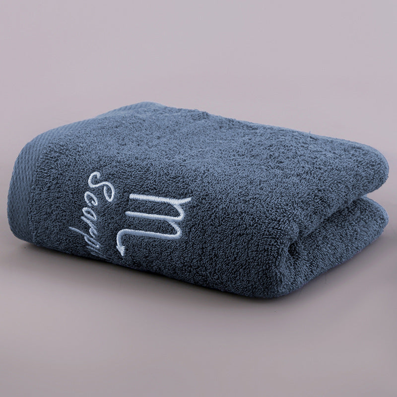 Constellation Bath Towel Plus-sized Thick Absorbent Embroidery Face Washing