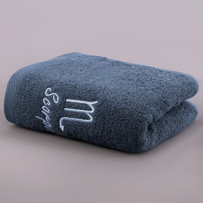 Constellation Bath Towel Plus-sized Thick Absorbent Embroidery Face Washing