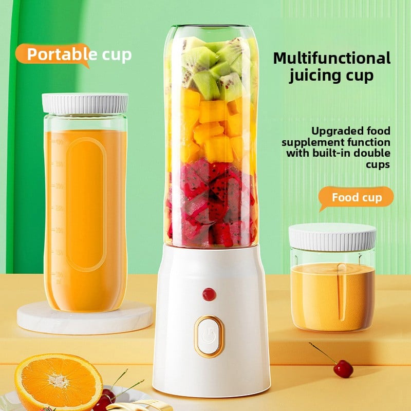 Portable Mini Blender 500ml - Electric Juicer Cup with Stainless Steel Blades