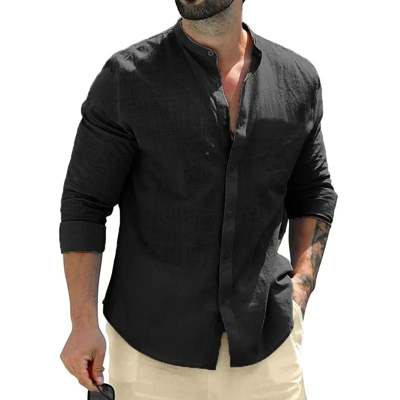 Men's Autumn Long Sleeve Cotton Business Shirt - Professional Dress Shirt