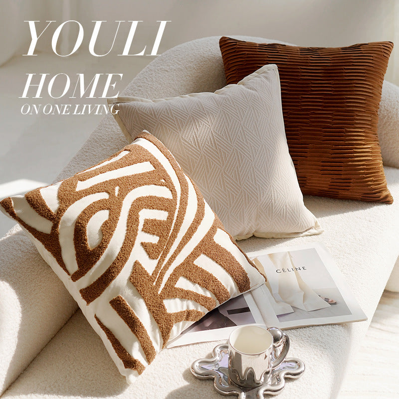 Retro Knotted Pillow Cushion - Vintage Style Decorative Throw Pillow
