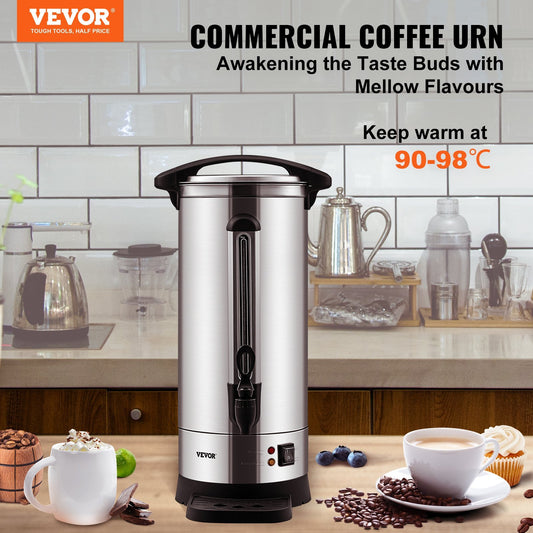 VEVOR Commercial Coffee Urn - 110 Cup Large Stainless Steel Dispenser