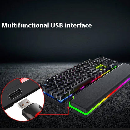 RGB Keyboard Support Wristband High Rebound Luminous Machinery Keyboard Support - DropOnline.co