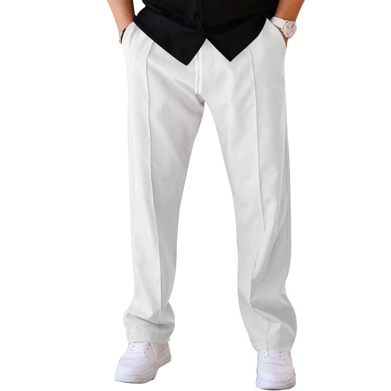 Men's Loose Straight-Leg Sport Trousers - Casual Athletic Pants