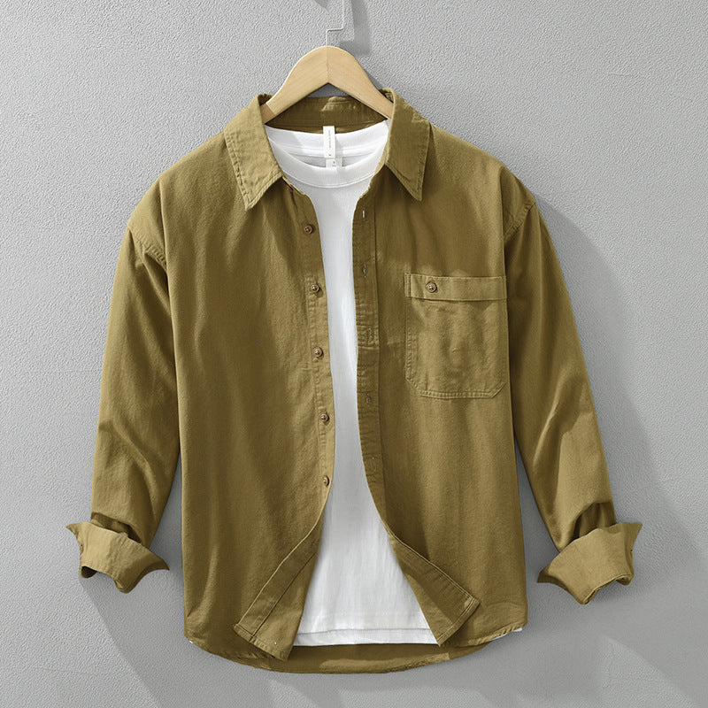 Men's Casual Long Sleeve Shirt - Comfortable Button-Down for Everyday Wear