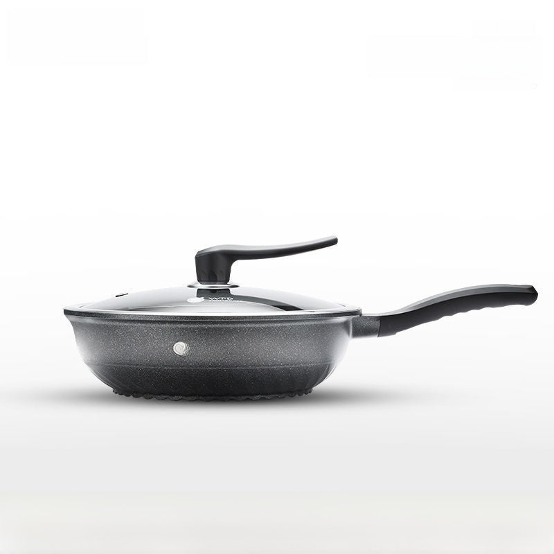 Premium Maifan Stone Non-Stick Wok - Flat Bottom Multi-Layer Composite Pan