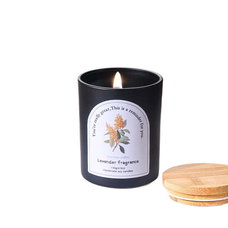 Premium Black Matte Soybean Wax Candle - Blue Misty Morning