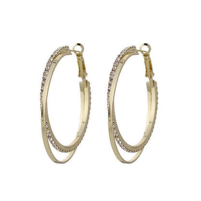 Diamond Simple Bracelet Eardrop Earring Korean Simple Temperamental - DropOnline.co