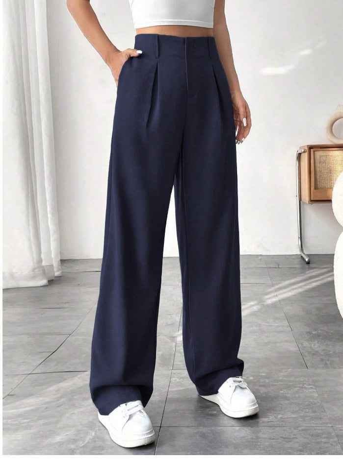 Ladies' High-waisted Slim-fit Suit Pants Wide-leg Floor-dragging Pants