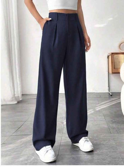 Ladies' High-waisted Slim-fit Suit Pants Wide-leg Floor-dragging Pants