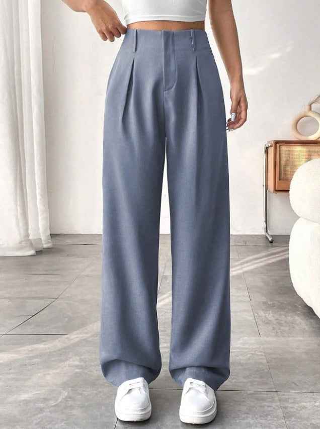 Ladies' High-waisted Slim-fit Suit Pants Wide-leg Floor-dragging Pants