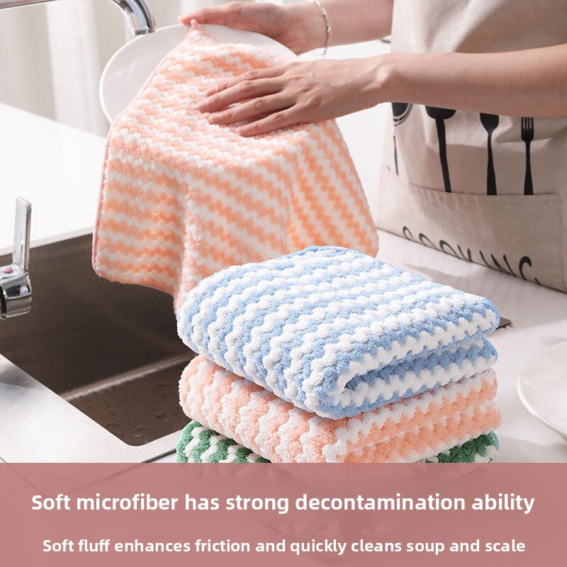 Thickened Edge-Locking Dishcloth