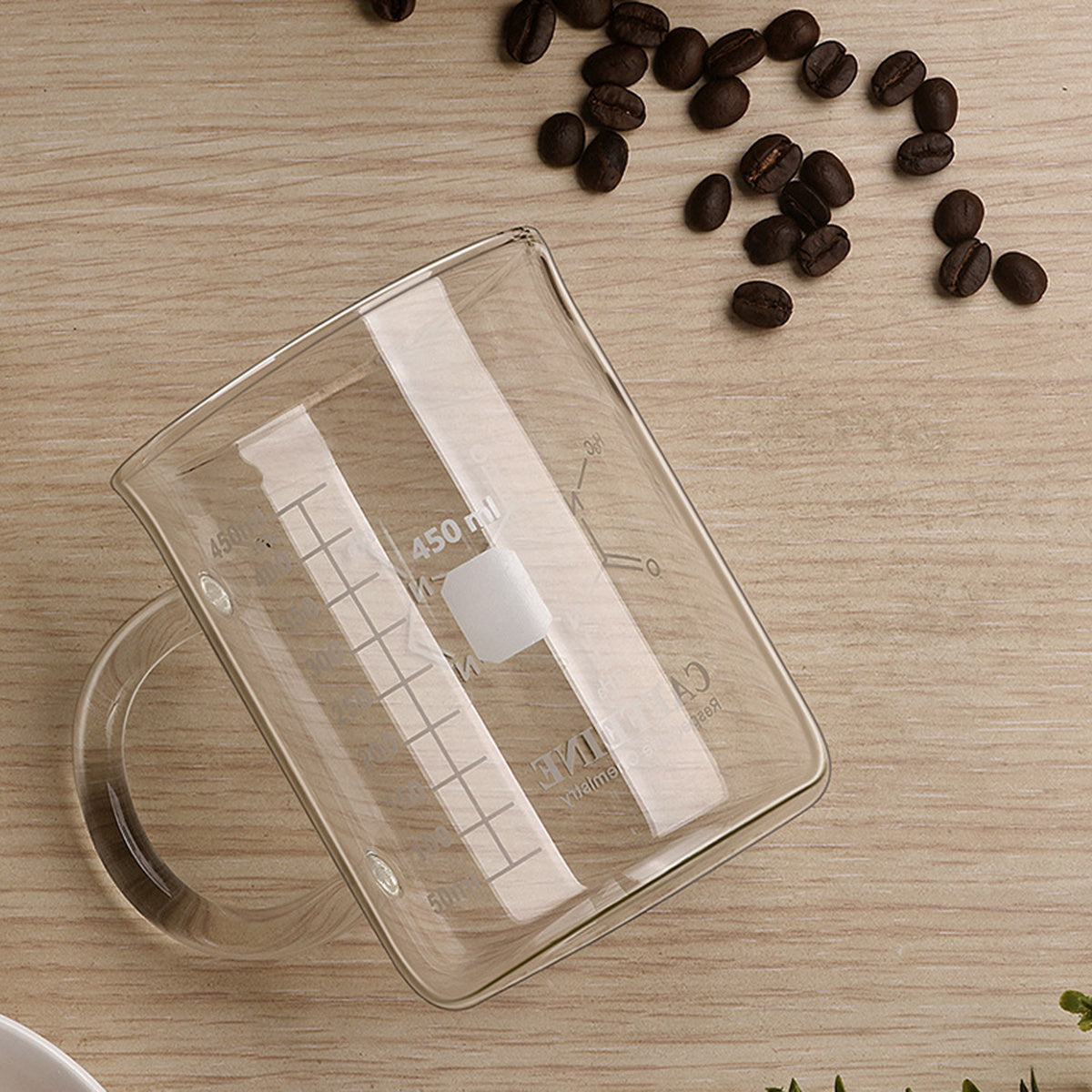 Professional Borosilicate Glass Coffee Cup with Measurement Scale