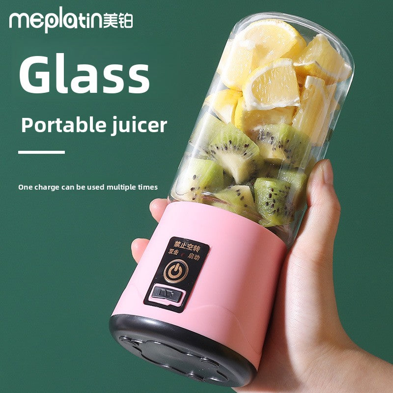 Portable USB Rechargeable Mini Juicer Cup - 400ml Personal Blender for Smoothies & Shakes