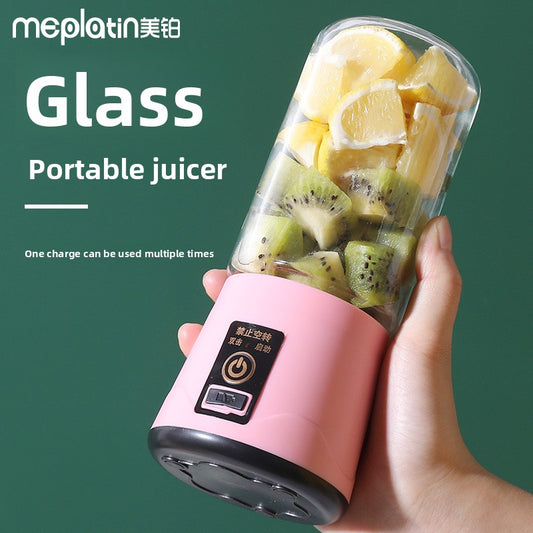Portable USB Rechargeable Mini Juicer Cup - 400ml Personal Blender for Smoothies & Shakes