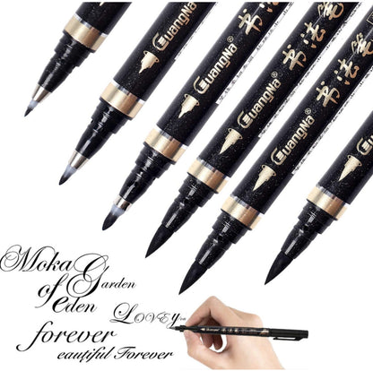 Calligraphy Pen Sketch Beautiful Pen Soft Brush Painting Brush Big Case Signature Pen Copy Script Pen Can Add Ink - DropOnline.co
