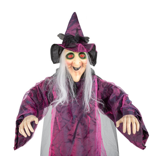 71in Life-Size Hanging Witch - Talking Halloween Decoration