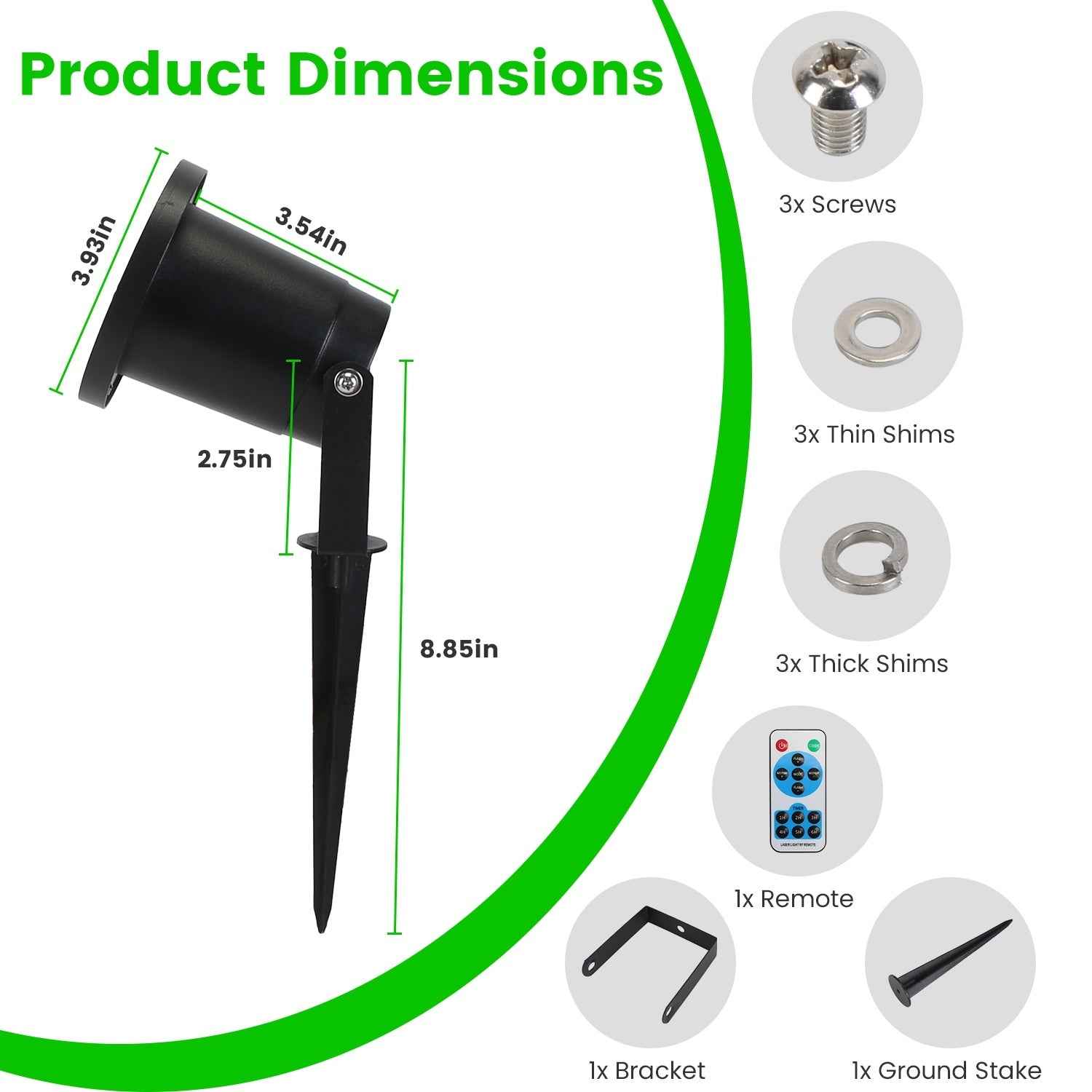 Outdoor Laser Projector Light - Red & Green 3 Modes 12 Speeds IP44 Waterproof - DropOnline.co