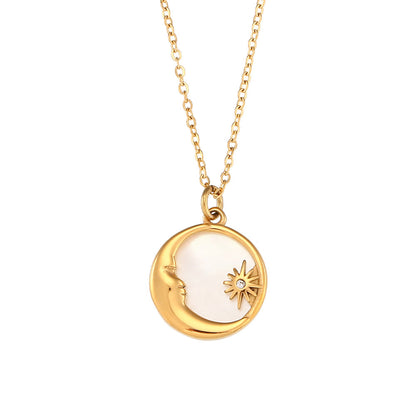 Popular Versatile Shell Moon Necklace - DropOnline.co