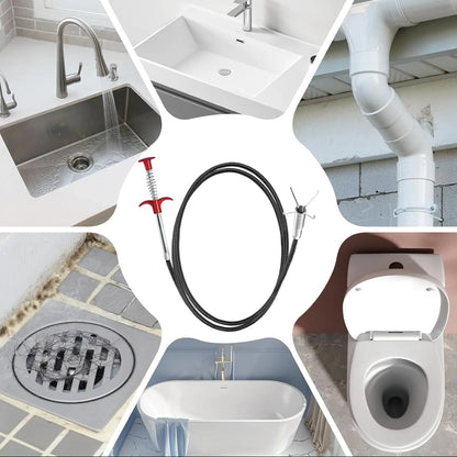 Drain Snake, 63in 33in Drain Clog Remover, 60cm 160cm Spring Pipe Dredging Tools, Drain Cleaner Sticks Clog Remover Cleaning Tools, Gutter Cleaning Tools Drain Cleaner For Toilet Sewer Shower Kitchen - DropOnline.co