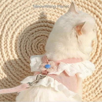 Dog Leash Cat Leash Premium Summer Pet Harness Leash Set Breathable Lightweight And Escape Proof Vest For Cats Small Dogs Adjustable Outdoor Walking Gear With Secure Leash Attachment Luxury Pet Gift F - DropOnline.co