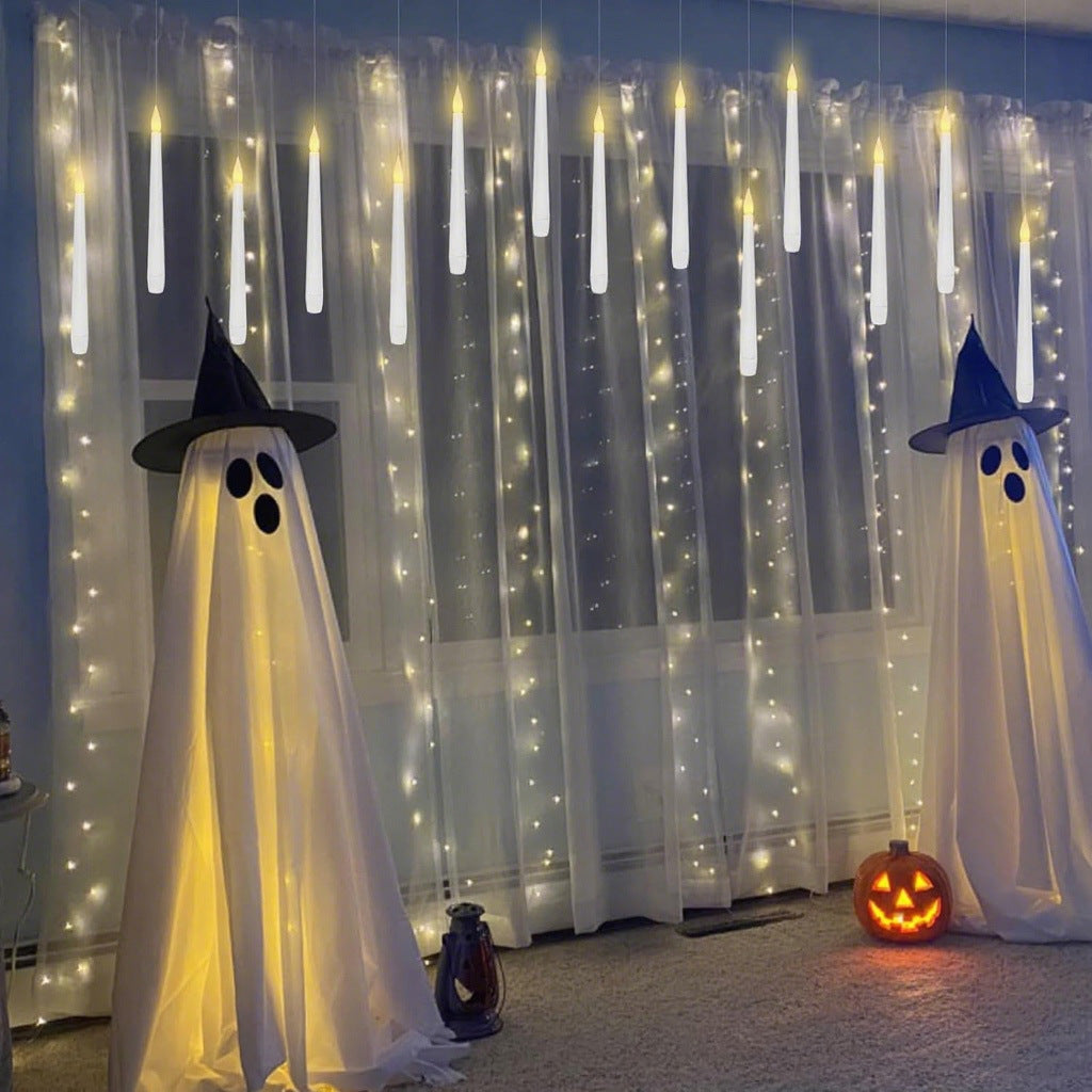 LED Floating Magic Wand Candle - Remote Control Halloween Decor