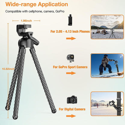 Flexible Phone Tripod Selfie Stick, Octopus Camera Tripod Travel Tripod Flexible Legs For  Android Camera Stick Video Recording Vlog - DropOnline.co