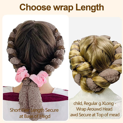 Satin Heatless Hair Curler, Lazy Natural Soft Wave DIY Heatless Curls For Sleep In Overnight, For All Hair Types - Light Brown - DropOnline.co