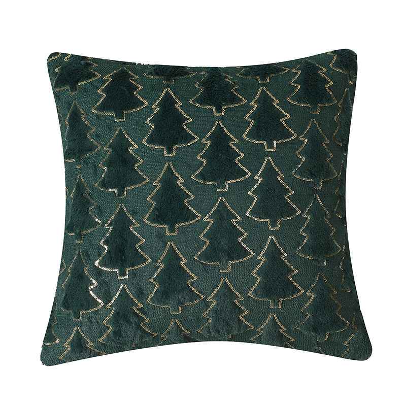 Holiday Ornament Plush Pillowcase - Festive Bedroom Bedside Cushion Cover - DropOnline.co