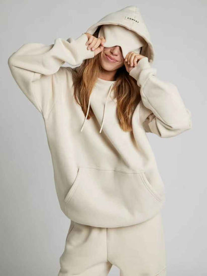 Colorful Couple Hoodie With Drawstring Eye Mask