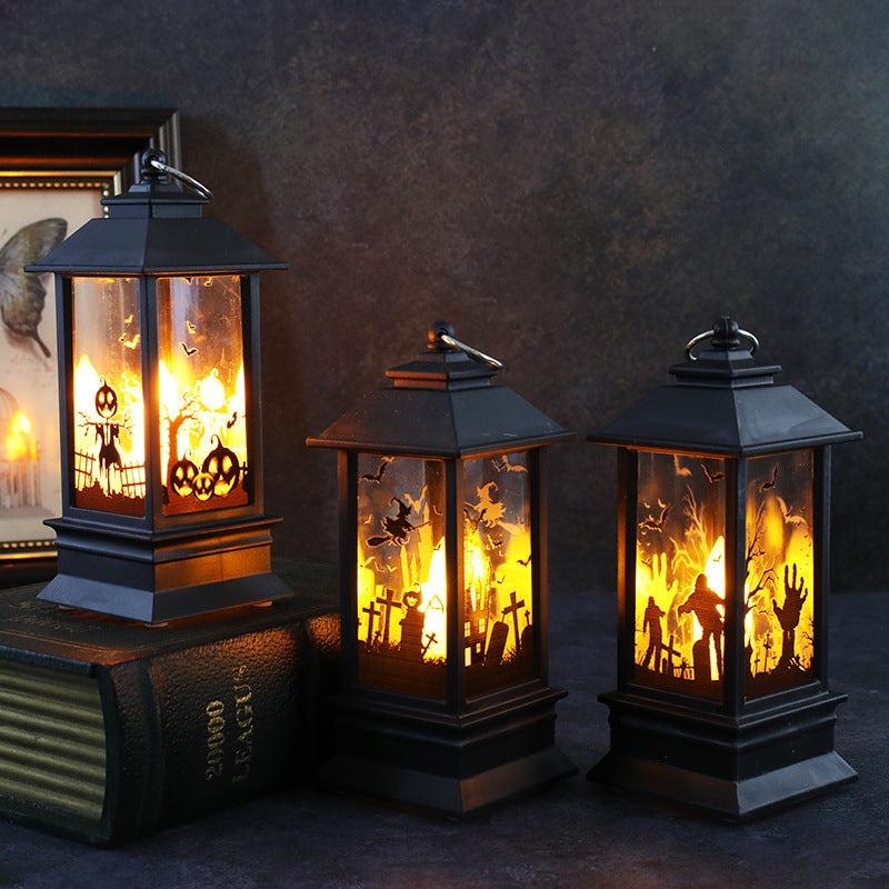 Halloween Simulation Flame Lanterns - Pumpkin Design