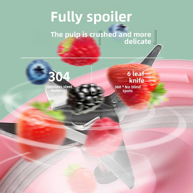 Portable USB Rechargeable Mini Juicer Cup - 400ml Personal Blender for Smoothies & Shakes