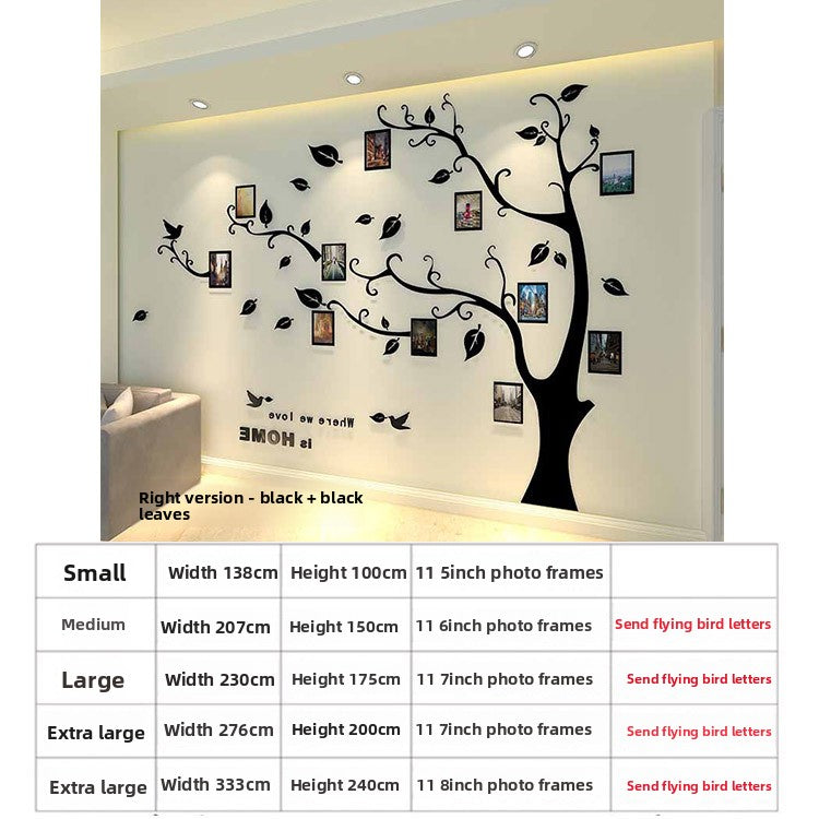3D Acrylic Photo Tree Wall Stickers