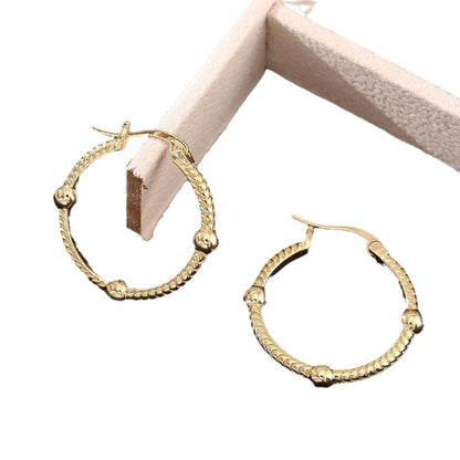 European And American Style Retro Atmospheric Geometric Round Big Ear Ring - DropOnline.co
