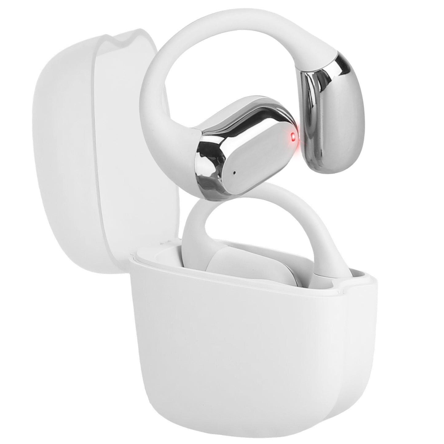 Wireless V5.4 Open Ear Earbuds - IPX5 Waterproof Sport Headphones with LED Charging Case