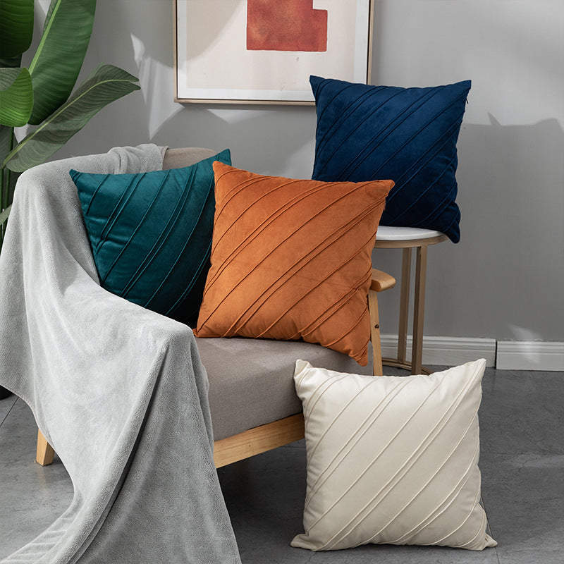 Luxurious Velvet Plaid Pillowcase - Premium Decorative Cushion Cover