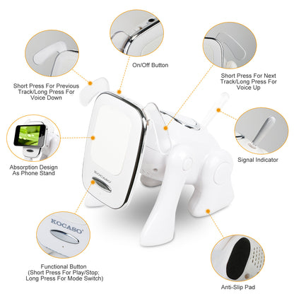 Puppy Dog Wireless Speaker Portable Mini Music Player Stereo Cute Animal Speaker With Built-In Mic FM Radio Stereo Bass MMC Card Slot USB Port For Cellphone Tablet - DropOnline.co