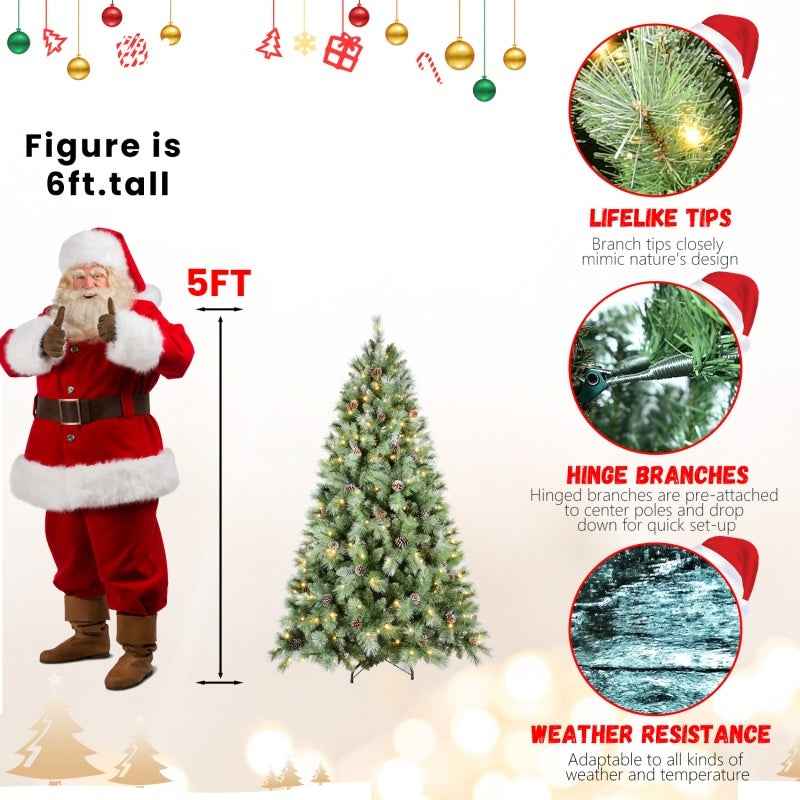 PVC Christmas Tree - Traditional Artificial Tree, Multiple Sizes