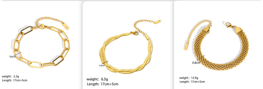 Women's Stainless Steel Bracelet - Elegant Ornament Design