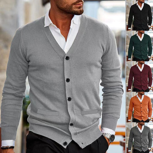 Men's Autumn Winter Sweater Coat - Casual Knit Cardigan Jacket