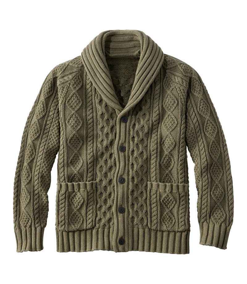Knitted Lapel Cardigan Casual Sweater For Men