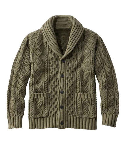 Knitted Lapel Cardigan Casual Sweater For Men