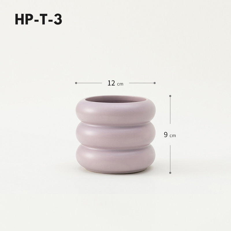 Premium Ceramic Makeup Pen Bucket - Modern Home Decoration Organizer