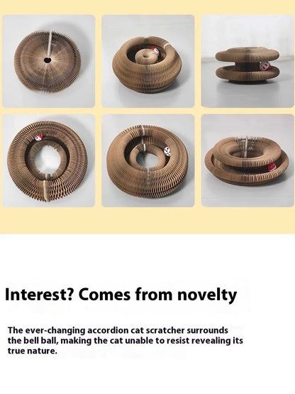 Folding Cat Scratcher, A Magical Foldable Toy - DropOnline.co
