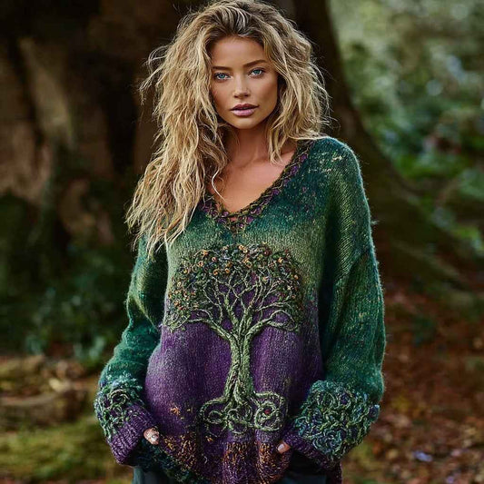 Loose Top Casual Drop Shoulder Round Neck Women's Clothing