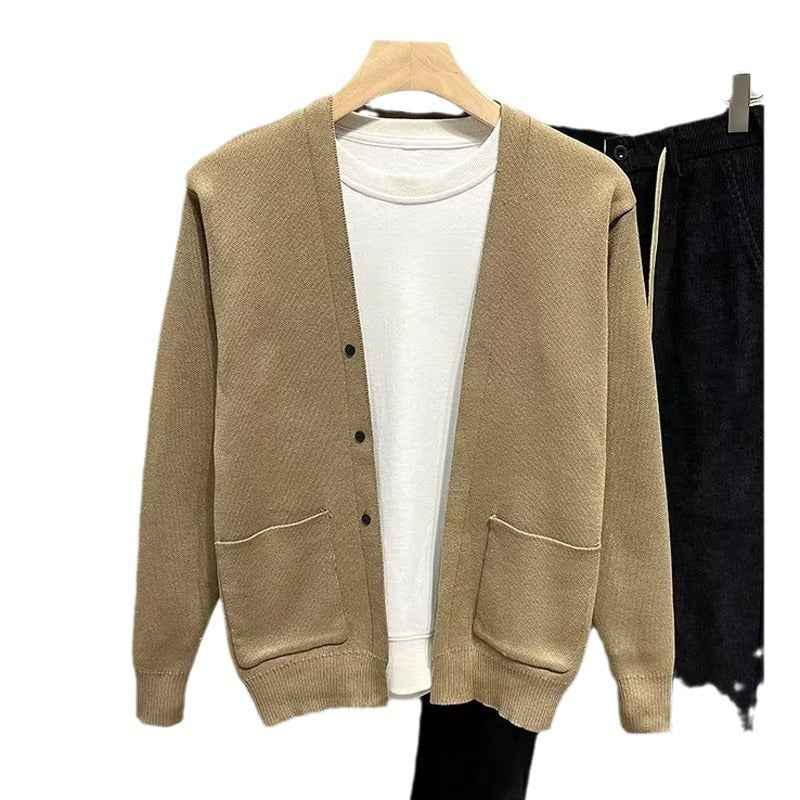 Machine Washable Men's Knitted Cardigan Coat