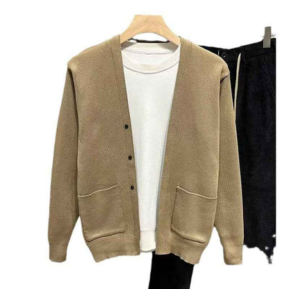 Machine Washable Men's Knitted Cardigan Coat