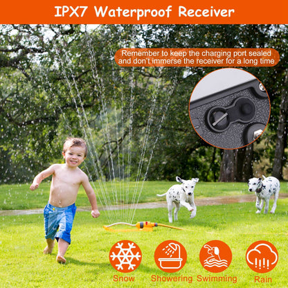 1Set Dog Fence System Pet Containment System With One Hundred Adjustable Levels IPX7 Waterproof Rechargeable Receiver Underground Fence For Small Medium Large Dog - DropOnline.co